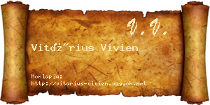 Vitárius Vivien névjegykártya