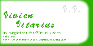 vivien vitarius business card